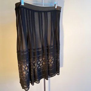 Black Chiffon Overlay Skirt, Perfect Condition